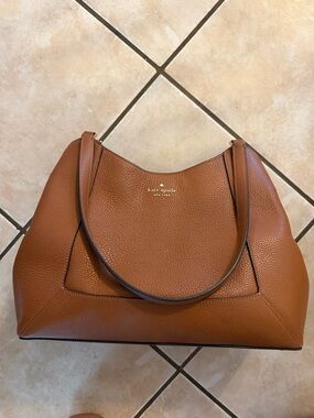 kate spade Pebbled Leather Lena triple compartment shoulder bag